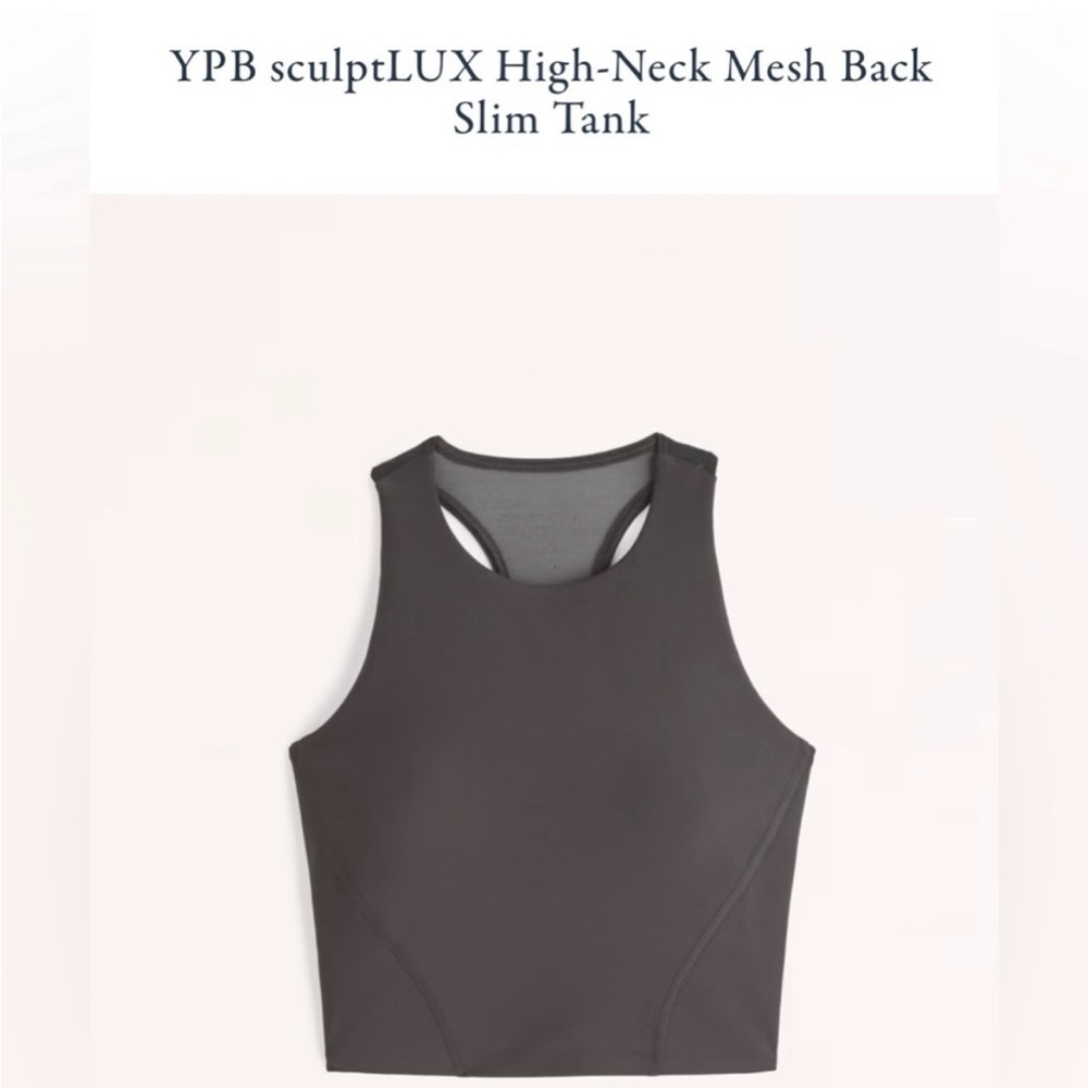 Abercrombie YPB sculptLUX High-Neck Mesh Back Slim Tank S NWT